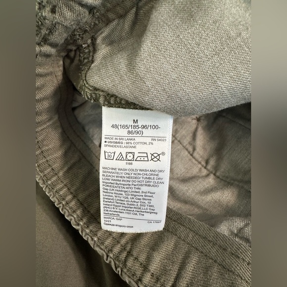 GAP Men’s Jogger Pants Size M Olive Green Drawstring Waist - Picture 7 of 7
